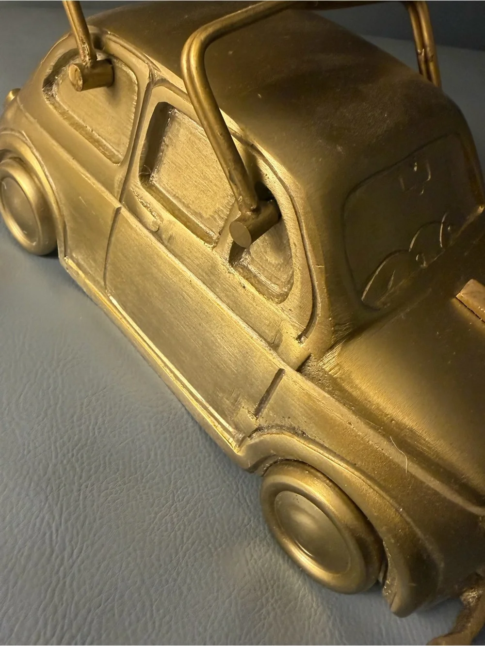 Anthropologie Brass Cast Car Bottle Holder